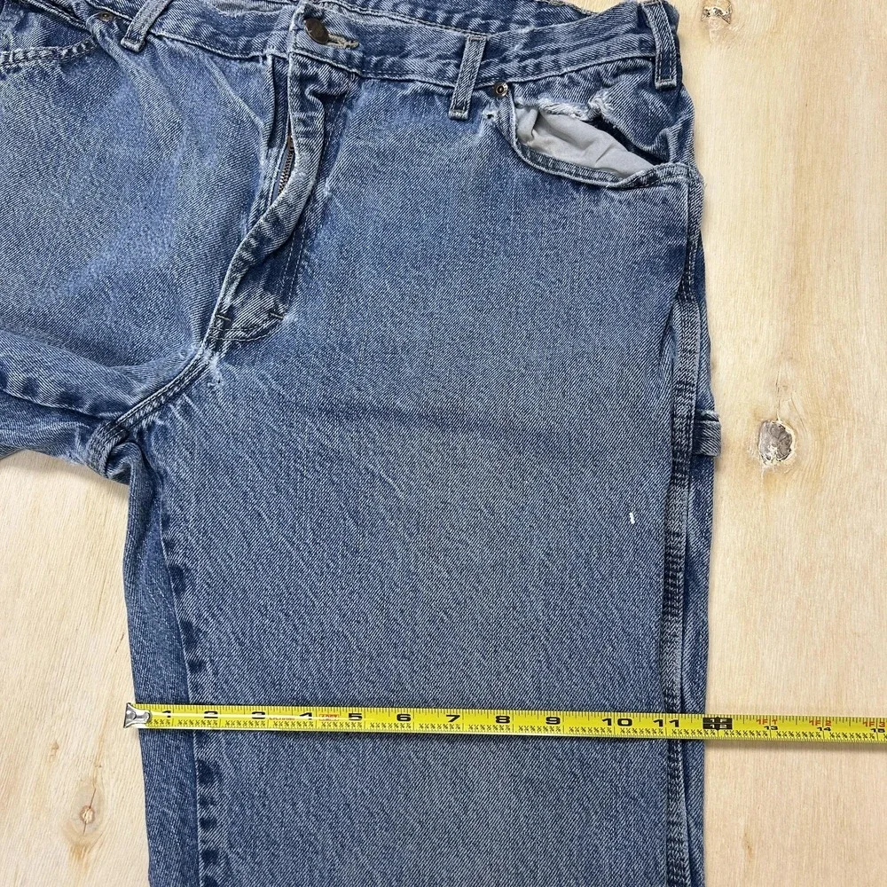 Y2K Dickies Carpenter Jeans Mens 38x30 Medium Wash Blue Denim Relaxed Straight